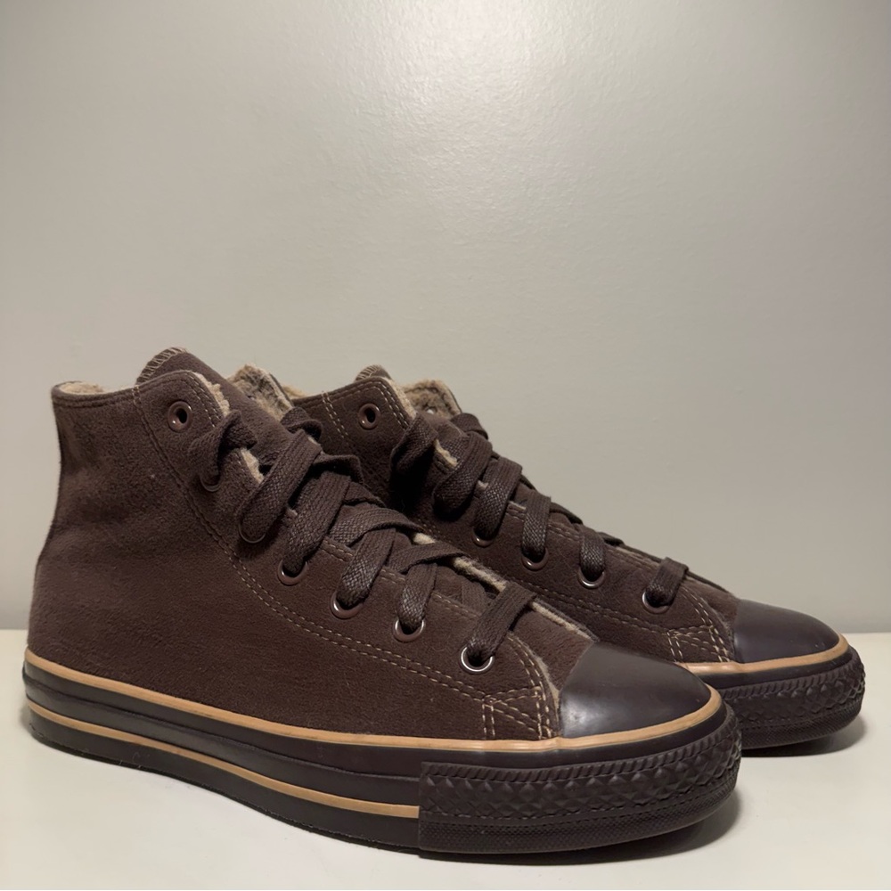 Converse Suede Brown Winter Womens Size 8 Shearling Chuck Taylor All Star 2009